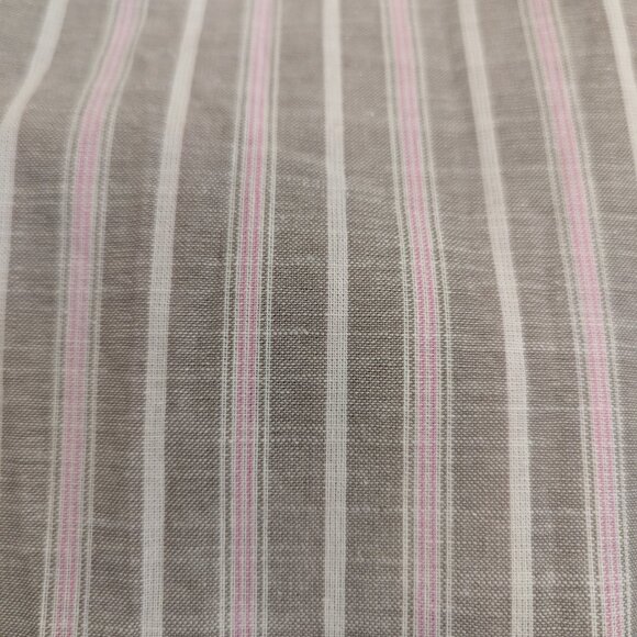 DREW Nwt Striped Cotton Jumpsuit L Tan Pink White Sleeveless Crop Anthropologie - Picture 6 of 12